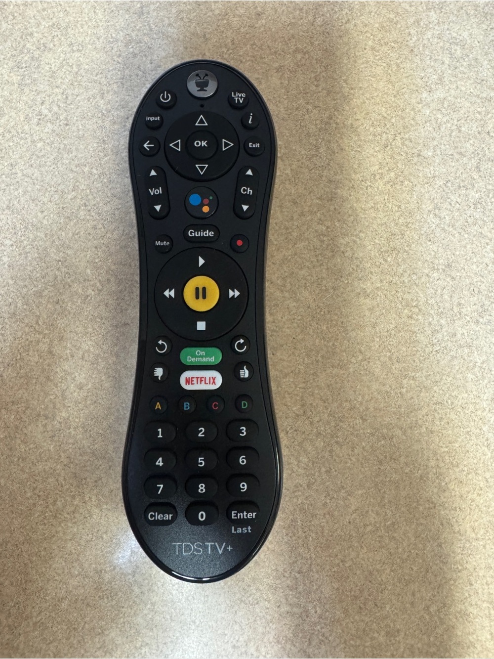 TiVo VOX Remote Control (Model R37022D) for TiVo BOLT and cable TV systems